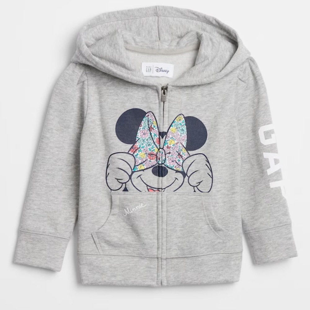 NWT! babyGap Disney Minnie Mouse Zip Hoodie; Toddler Sz. 2 Yrs